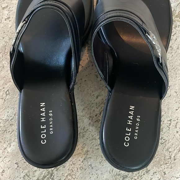 Cole Haan Lindy Grand Wedge Sandal 9 Black NEW - Picture 6 of 11